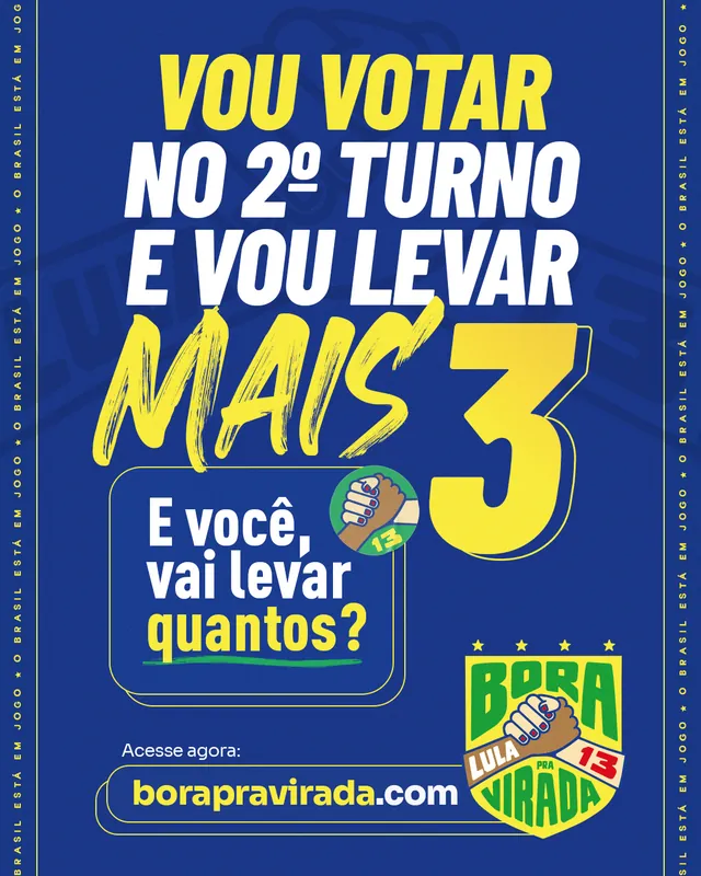 Vou votar no 2º turno e vou levar mais 3