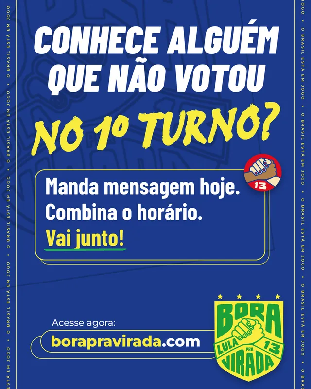 Conhece alguém que não votou no 1º turno?