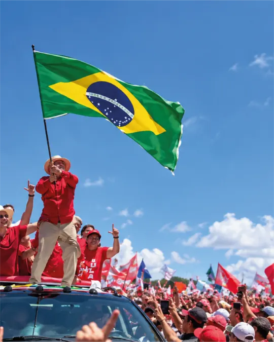 Bandeira no alto